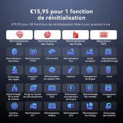 MUCAR CDE900/CDE900 PRO SERVICE DE 28 RÉINITIALISATIONS T-CODE