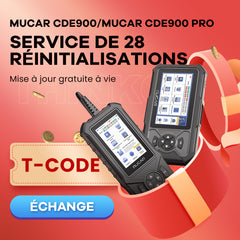 MUCAR CDE900/CDE900 PRO SERVICE DE 28 RÉINITIALISATIONS T-CODE