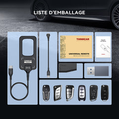 THINKCAR TKEY101 - Programmateur Universel de Clés de Voiture avec 6 Télécommandes